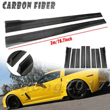 Carbon Fiber Look Side Skirt Lip Splitter Spoiler For Corvette C5 C6 1997-2013