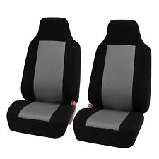 Highback Front Bucket Seat Covers For Car Suv Auto Van 2 Tone Gray