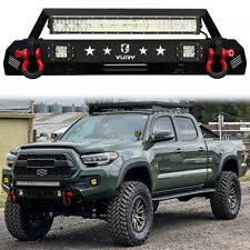 Fit 2016-2022 Tacoma Short Replacement Front Bumper With Light Bar And D-rings