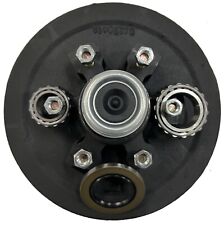 Trailer Brake Hub Drum Kit 12 In. X 2 W Bearings Seal Cap Lugs 6 On 5.5