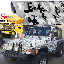 Snow Army Camo Camouflage Desert Vinyl Film Wrap Sticker Bubble Free Air Release