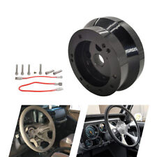 5 6 Hole Steering Wheel Short Hub Adapter For Ididit Gm Chevy Aluminum Black
