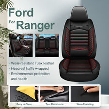 For Ford Ranger 2019-2023 Car 5 Seat Covers Fuax Leather Front Rear Cushion Pad