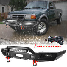 Offroad For 1993-1997 Ford Ranger Steel Front Bumper Wwinch Plate Lights Wiring