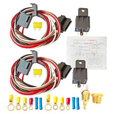 Dual Electric Fan Relay Kit Wthermostatic Sensor Switch 185 On 175 Off 40a