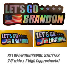 Lets Go Brandon Sticker Funny Hard Hat Car Vinyl Decal America Holographic 5x