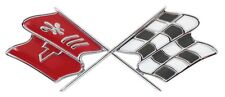 Fuel Door Gas Lid X Flag Emblem 1969 1970 1971 1972 1973 Corvette Made In Usa