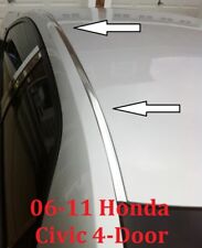 For 2006-2011 Honda Civic Chrome Roof Trim Molding Kit - 4 Door Sedan
