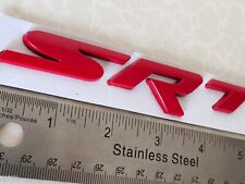 1 Metal Red Srt Badge Emblem Universal Decal Stickers With Self-adhesive
