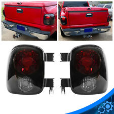 Pair Smoked Tail Lights Lamps For 99-04 Chevy Silveradogmc Sierra Stepside