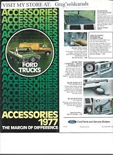 Original 1977 Ford Truck Accessories Sales Brochure Catalog