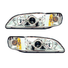 A Pair Of Tyc Honda Accord Hid Projector Head Light Assembly 1998-2002 Clear