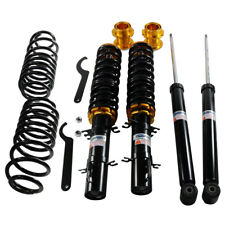 Gold Adjustable Street Coilovers For Vw Golf Mk4 2wd Only A4 98-05 Coil Springs