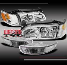 93-97 Toyota Corolla Dx Crystal Chrome Headlightcornerbumper Signal Leftright