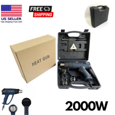 Heat Gun 2000w Heavy Duty Hot Air Gun Kit Temperature Control 140-1112 Tool Box
