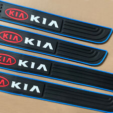 Blue Trims For Kia Rubber Car Door Scuff Sill Cover Panel Step Protectors 4pcs