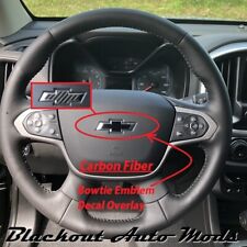 Carbon Fiber Vinyl Bowtie Steering Wheel Emblem Overlay Decal Chevrolet Cruze