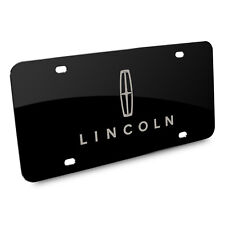 Lincoln Matte Look Laser Etched Black Acrylic License Plate