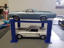 118th Scale Dark Blue 4 Post Model Car Lift For Garage Diorama 118th Scale