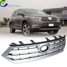 Front Bumper Grille For Toyota 2011-2013 Highlander Abs Plastic Silver