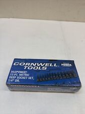 Cornwell Tools Blue Power 13pc. Deep Socket Set 14 Dr. Metric
