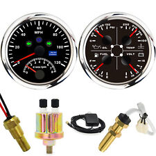 85mm Gps Speedometer 0-120mph With Tachometer 0-8000rpm 4 In 1 Gauge With Sensor