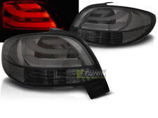 Pair Of Tail Lights For Peugeot 206 From 1998-smoke Led Bar Ww Freeship Us Ldpe