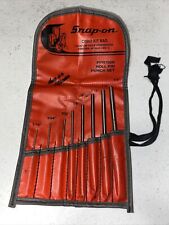 Snap On Tools 9pc Roll Pin Punch Set Ppr708k W Kit Bag C0802 116 - 516 Usa