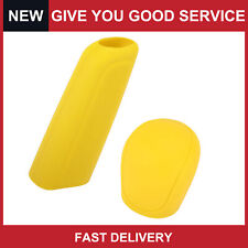 Universal Car Handbrake Cover Gear Shift Knob Cover Silicone Yellow Pack Of 1