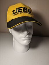 Jegs Hat High Performance Auto Parts Yellow Black Strapback Ball Cap