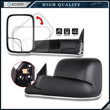 Pair Tow Mirrors Manual Flip Up For 1994-2001 Dodge Ram 1500 2500 3500
