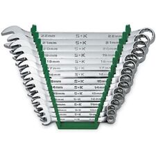 Sk Tools 86265 12 Point Metric Regular Combination Chrome Wrench Set 15 Pieces