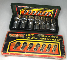 8 Pc. 38 Square Drive Universal Joint Socket Set 7 Sockets Case By Triumph