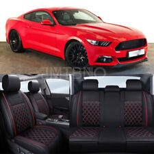 For Ford Mustang Full Set Deluxe Pu Leather Car Seat Cover 5-seat Front Rear
