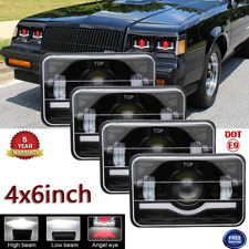 Fit 1982-1987 Buick Regal Chevrolet Camaro 4p 4x6 Led Headlights Drl Hi-lo Beam