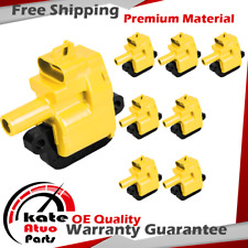 Set Of 8 Uf192 Yellow Ignition Coil For Cadillac Escalade Esv Chevrolet 6.2l V8