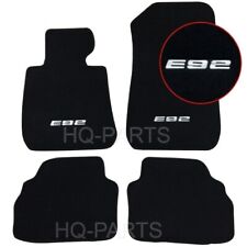 4 Pieces Black Carpet Floor Mats For 07-13 Bmw E92 3-series Coupe E92 Logo