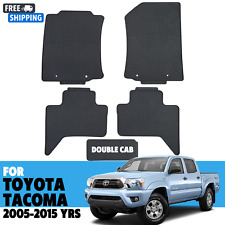 Floor Mats For Toyota Tacoma Double Cab 2005-2015 All Weather Rubber Set Black