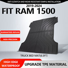 For 2019-2024 Dodge Ram 1500 Bed Mats Truck Bed Mat Cargo Liners Trunk Mats Tpe