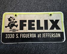 Vintage Felix The Cat Los Angeles Car Dealership License Plate Topper Chevrolet
