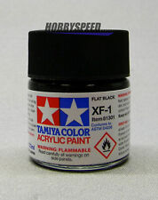 Tamiya Xf-1 Acrylic Paint Flat Black 23ml Bottle Model Scenery Tam81301 New
