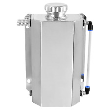 2l Polished Aluminum Coolant Radiator Overflow Reservoir Expansion Water Tank