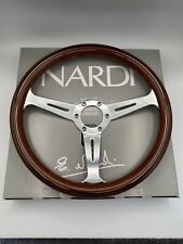 Nardi Classic 360mm Steering Wheel Mahogany Wood With Chrome Finish