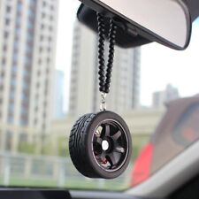 Car Pendant Wheel With Beads Rear View Mirror Hanging Car Decoration Accessories