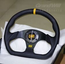 Omp 325mm 13 Genuine Leather Flat D-shape Racing Steering Wheel Sport Rally