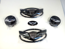2011-2015 Fits Hyundai Genesis Coupe 7pc Black Wing Emblem Steering Wheel Cap