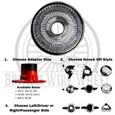 Lowrider Wire Wheel 13 X 7 Reverse 100 Spoke W Adapter Spinner Cap Single