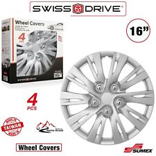 Hubcap Set 4 Pcs Wheel Cover 16 Inch Rim Cover Silver Car Replacement Toyota