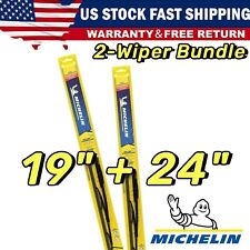 2-wipers 24 19 For Michelin Windshield Beam Wiper Blades - 25-240 25-190