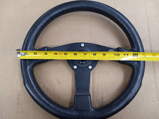 Racing Steering Wheel With 3 Bolt Adapter 13 3-spoke Black Vinyl Grip Horn Bt